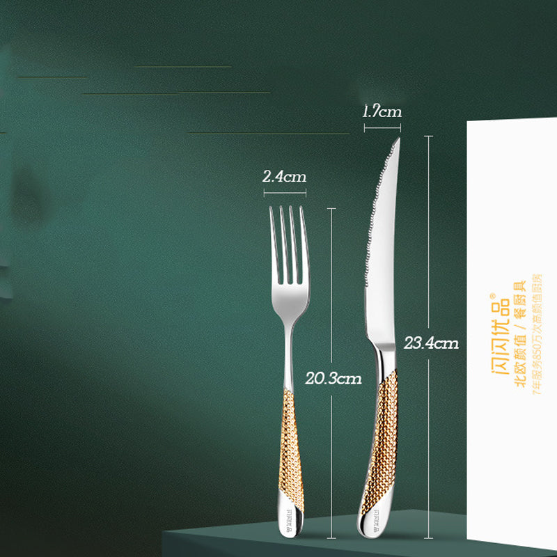 Elevate Your Dining Experience with Our Creative Stainless Steel Household Cutlery Set