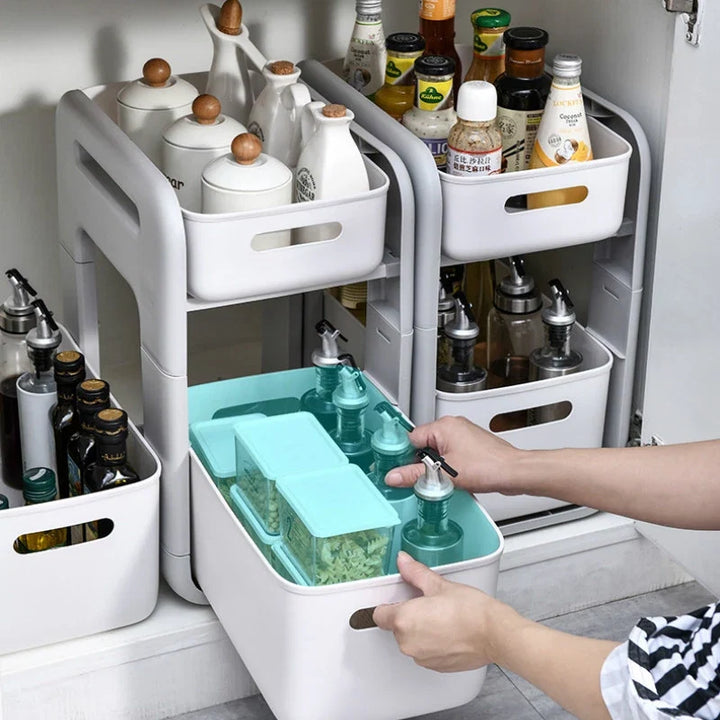 Maximize Your Kitchen Space with Our Two Tier Kitchen Cabinet Storage Rack Box